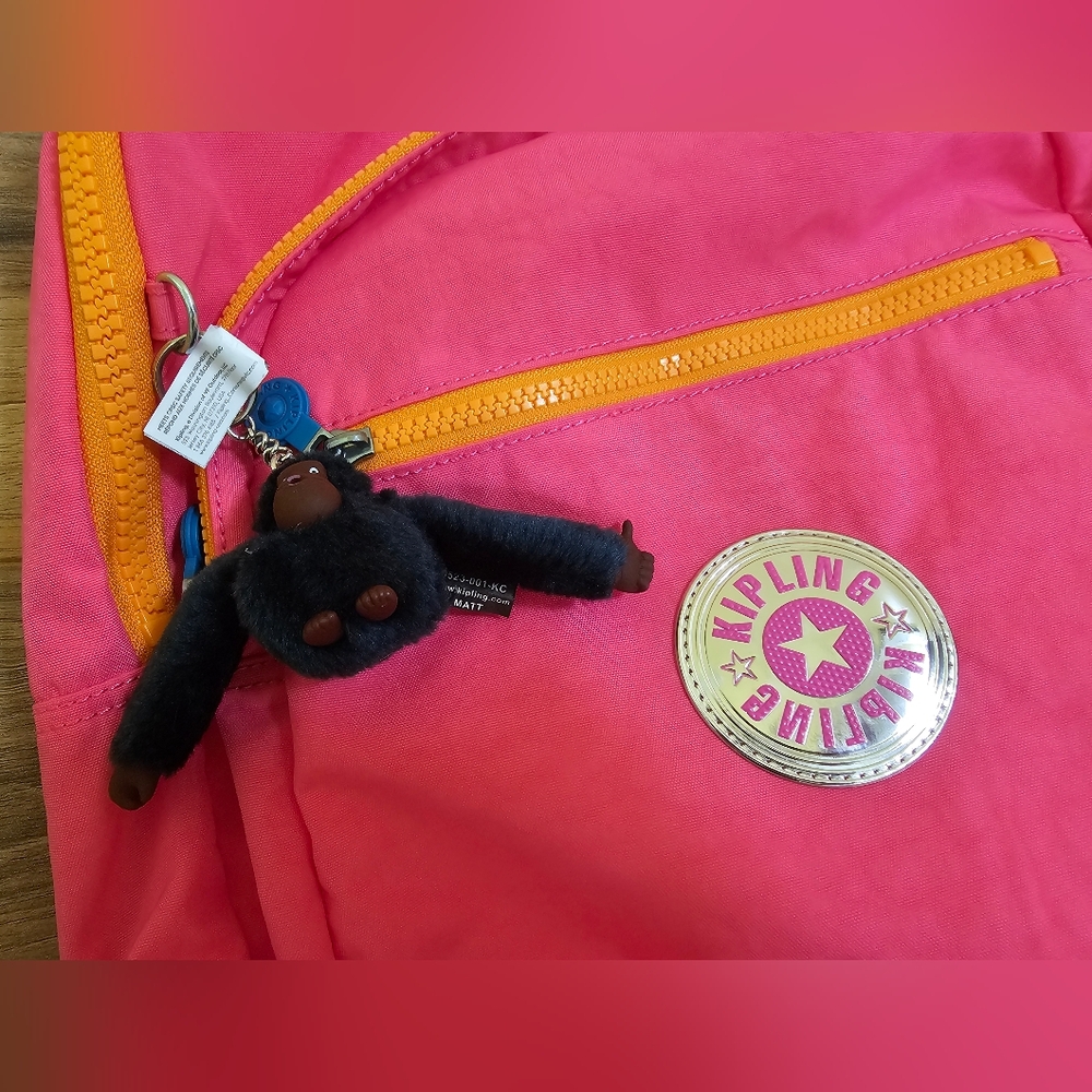 Kipling Seoul Flash Pink Chain backpack, large - Picture 13 of 13